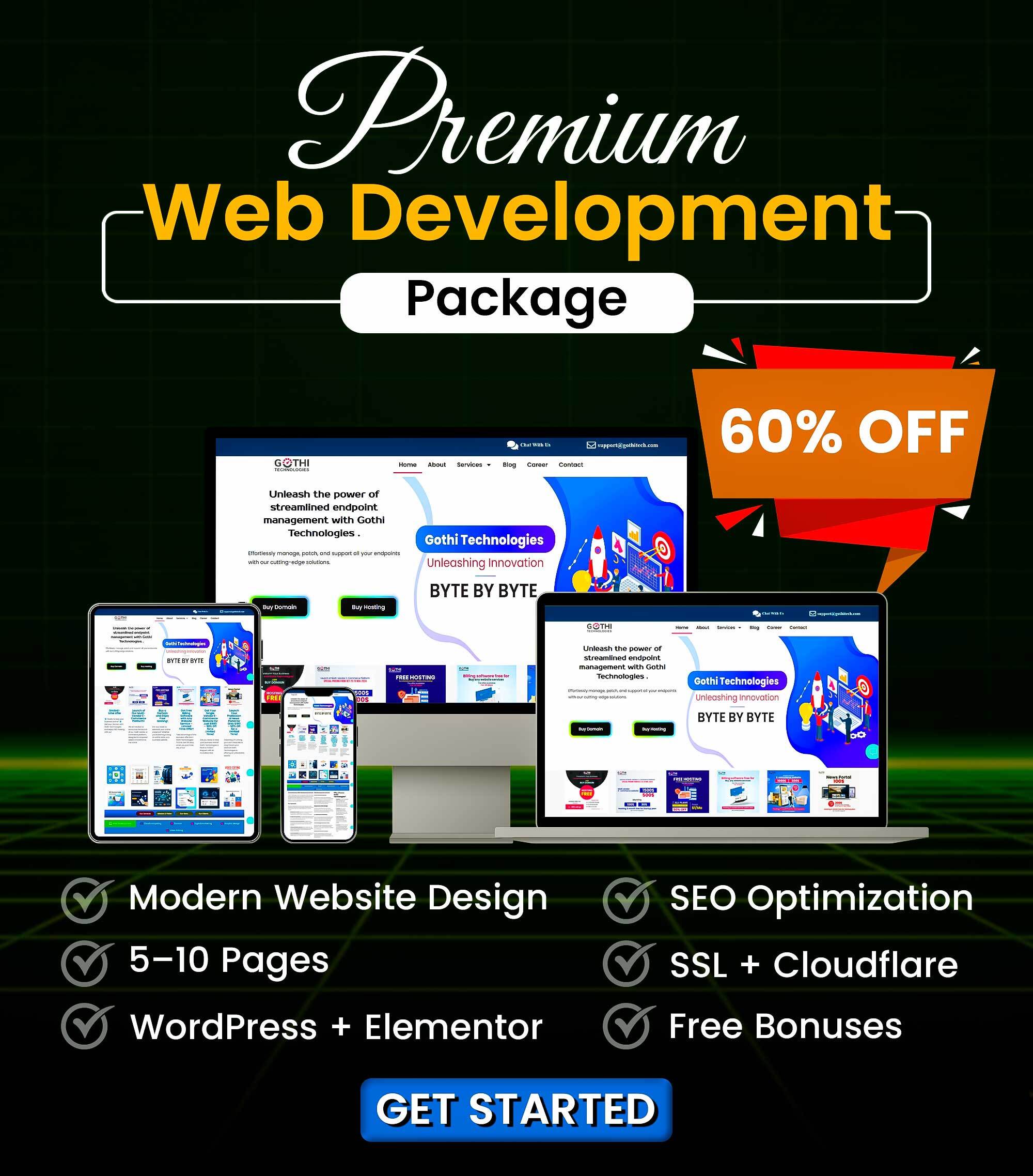 🌐 Premium Web Development Package — 60% OFF